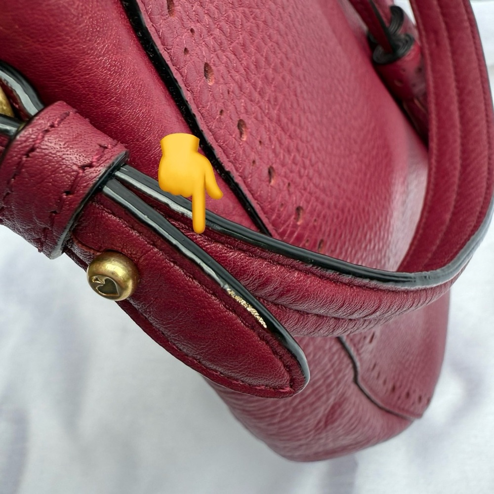 Kate Spade James Street Mason Large Merlot Cow Leather Hobo Bag With Tassel - Picture 17 of 17